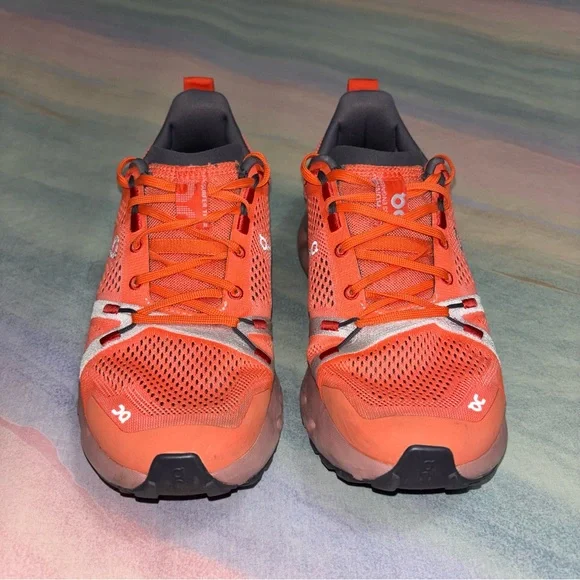 On Cloudsurfer Trail Running Shoes Womens Size 9 Flame Dustrose - Picture 5 of 9